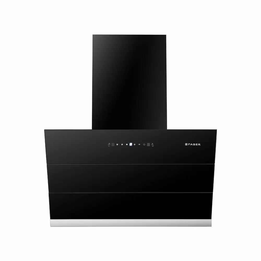 Faber Zenith FL SC AC BK 60 cm Filterless Hood Wall Mounted Kitchen Chimney - Suction Capacity 1095 m3/hr (Black)