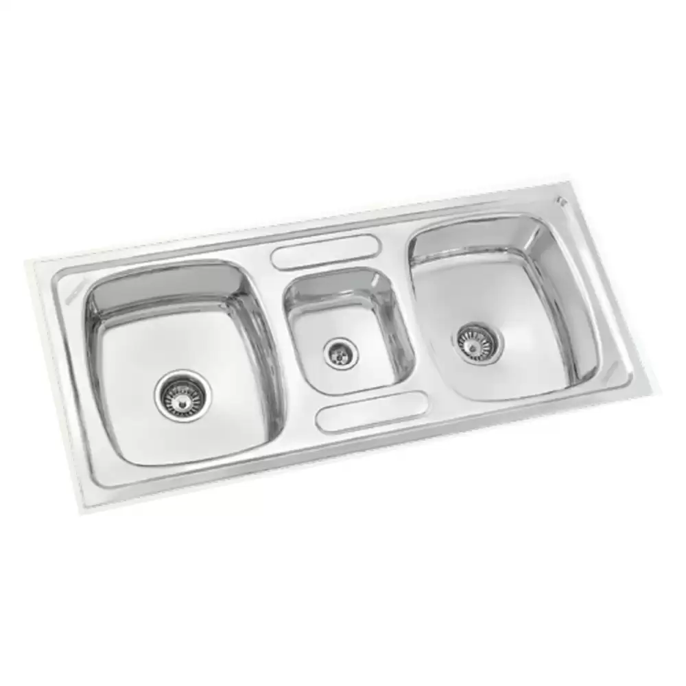 Sincore Sonata Large Stainless Steel Kitchen Sink, Glossy - (45 x 20) Inch