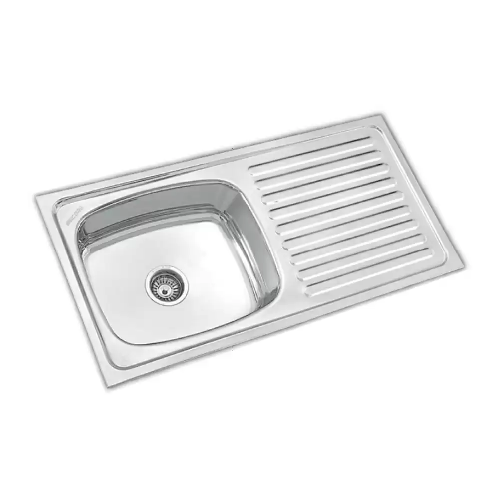 Sincore Sunshine Large Stainless Steel Kitchen Sink, Glossy - (45 x 20) Inch