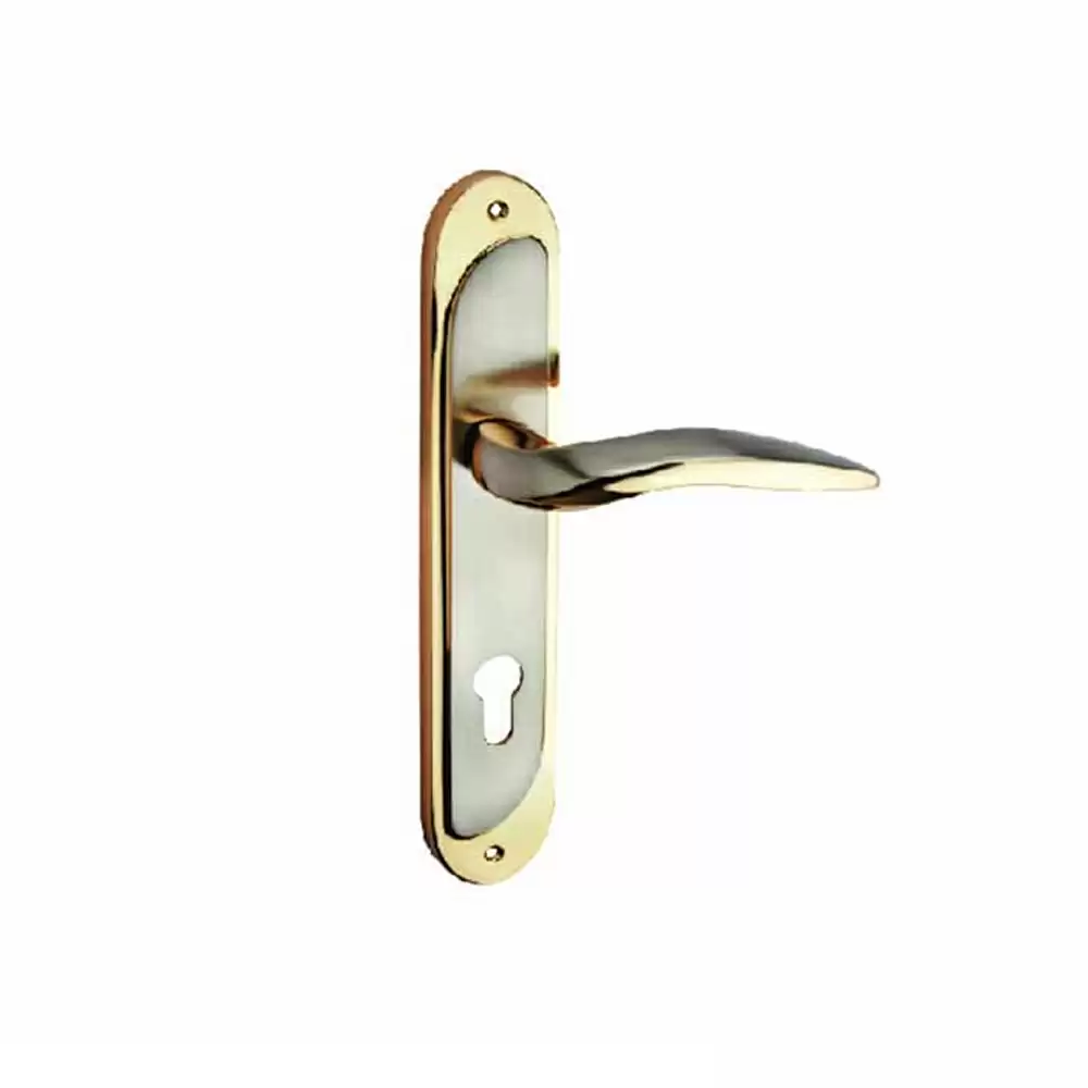 Godrej Europrofile Brass Handle - 240 mm Cara Handle (Satin & Gold Finish) 