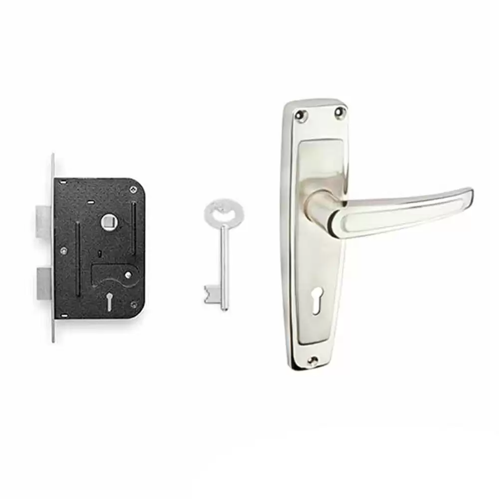 Godrej 7031 ELC 3 KY Handle on Plate Door Handleset With Satin Finish