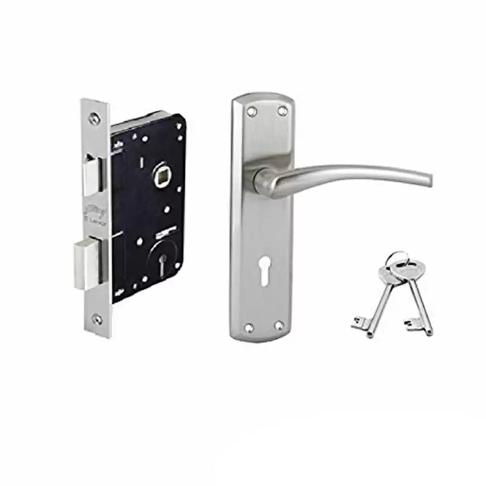 Godrej 7383 ELC 1 KY Handle on Plate Door Handleset With Satin Finish