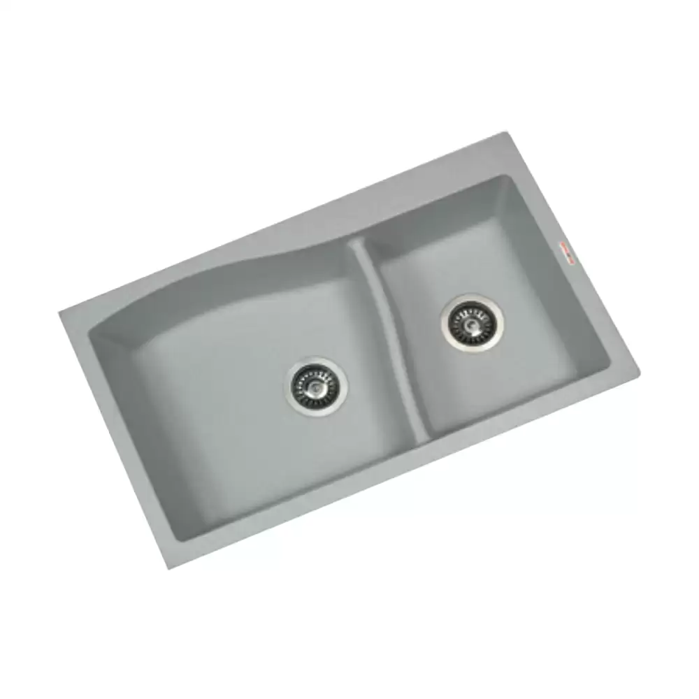 Sincore Athena Quartz Kitchen Sink Metallic Grey, (32 x 19) Inch 