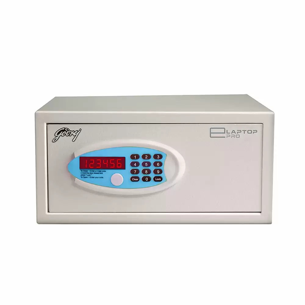 Godrej E-Laptop Pro (23 Litre) Electronic Safe Locker For Home & Office With Pin Code & Key Access, Ivory - 12 Kg (1 Year Warranty)