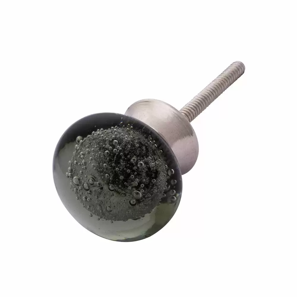 Atom Locks Glass Knob - Bubble Natural