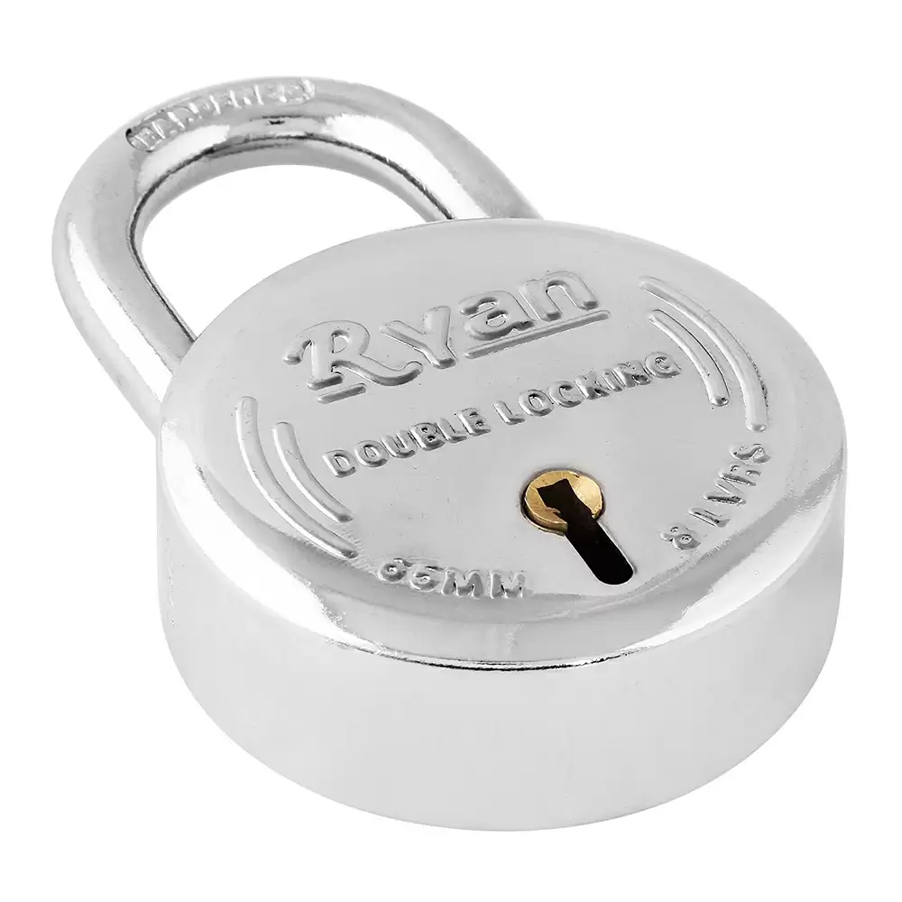 Koyo Ryan Nau-Tal KRNTDL_65 7 Levers 65 mm Steel Padlock with 3 Keys, Silver