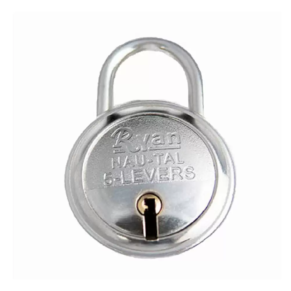 Koyo Ryan Nau-Tal KRNTSL_40 5 Levers 40 mm Steel Padlock with 3 Keys , Silver