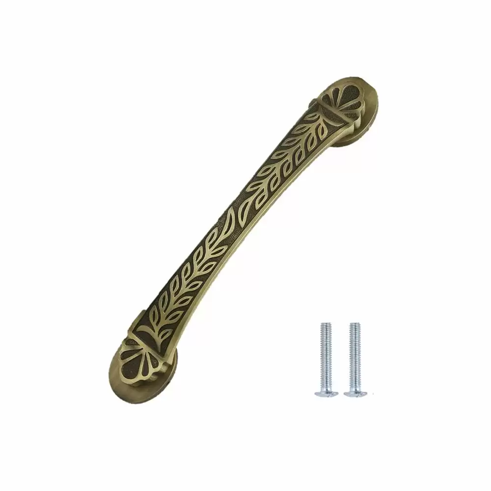 Atom Locks Kaveri 12 Inches Pull Handle - Brass Antique Finish