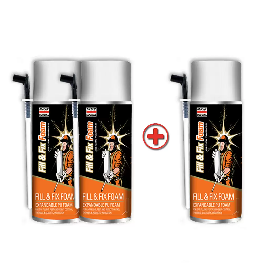 McCoy Soudal Fill & Fix Expandable PU Foam (300ml) Combo (Buy 2 Get 1 Free)
