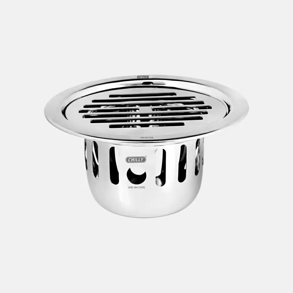 Chilly Classic Round Cockroaches Trap Floor Drain- 127 mm , Gloss Finish