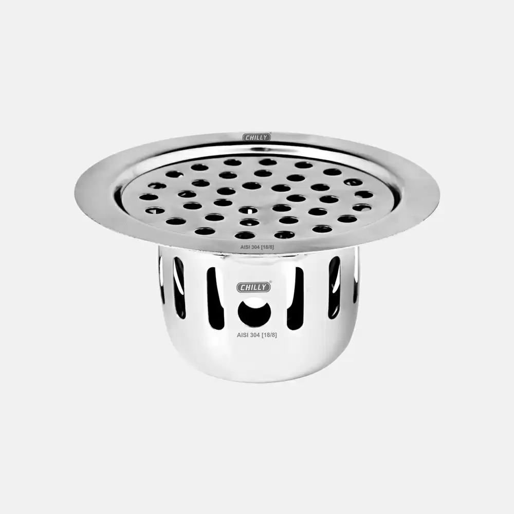 Chilly Round Cut Flat Cockroaches Trap Floor Drain- 138 mm , Matt Finish