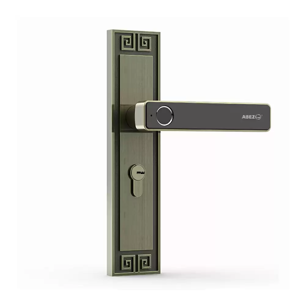 ABEZ CR20 Mortise Smart Door Lock for Home With Fingerprint & Key Access, Ancient Bronze (1 Year Warranty)