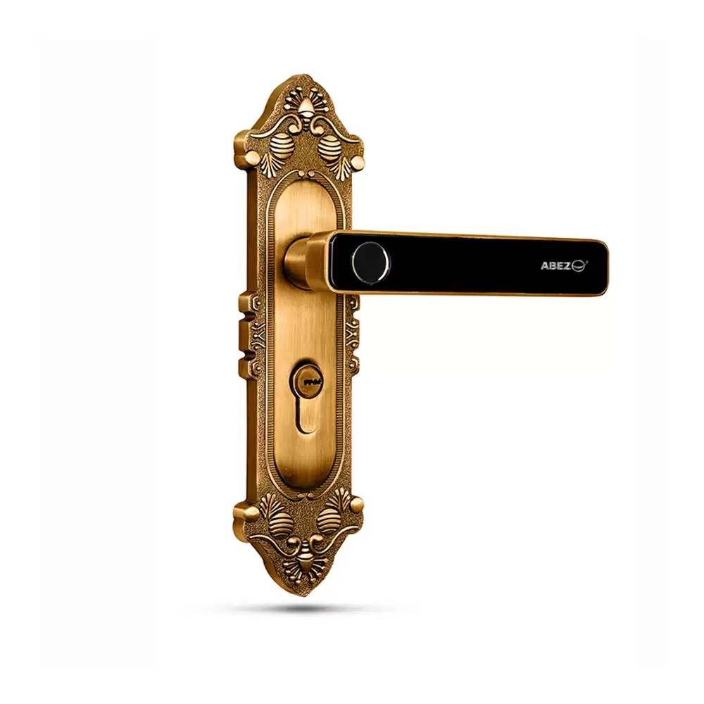 ABEZ CR22 Mortise Smart Door Lock for Home With Fingerprint & Key Access, Ancient Red (1 Year Warranty)