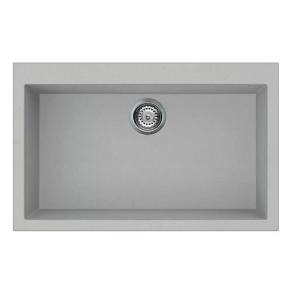 Jayna Metaltek Designer Quartz Single Bowl Kitchen Sink with Waste Coupling - Ghisa (31 x 20 x 8.5) inches - Quadra 130