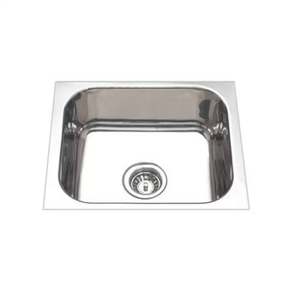 Jayna Galaxy (SBF 01) Single Pressed Stainless Steel Single Bowl Kitchen Sink with Waste Coupling - Glossy (16 x 14 x 7) inches