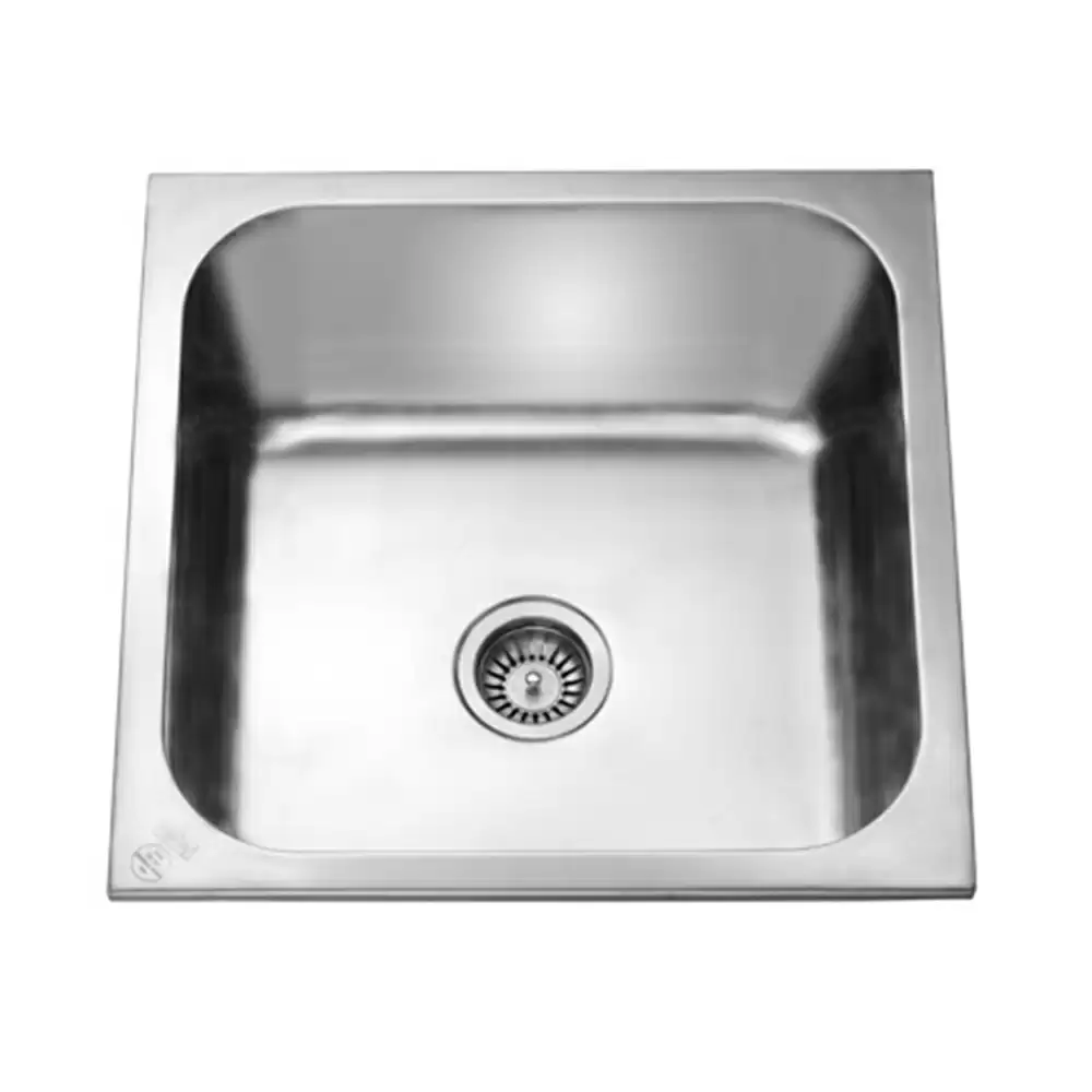 Jayna Galaxy Single Pressed Stainless Steel Single Bowl Kitchen Sink with Waste Coupling - Glossy (20 x 20 x 10) inches 