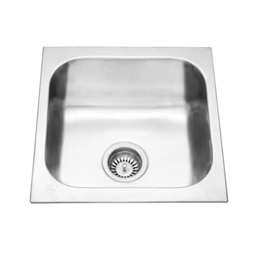 Jayna Galaxy (SBFB 01A) Single Pressed Stainless Steel Single Bowl Kitchen Sink with Waste Coupling - Glossy (16 x 14 x 7) inches