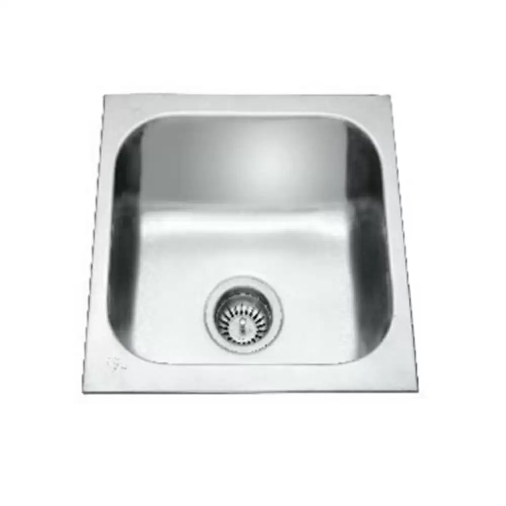 Jayna Galaxy Big Pressed Stainless Steel Single Bowl Kitchen Sink with Waste Coupling - Glossy (16 x 16 x 8) inches 