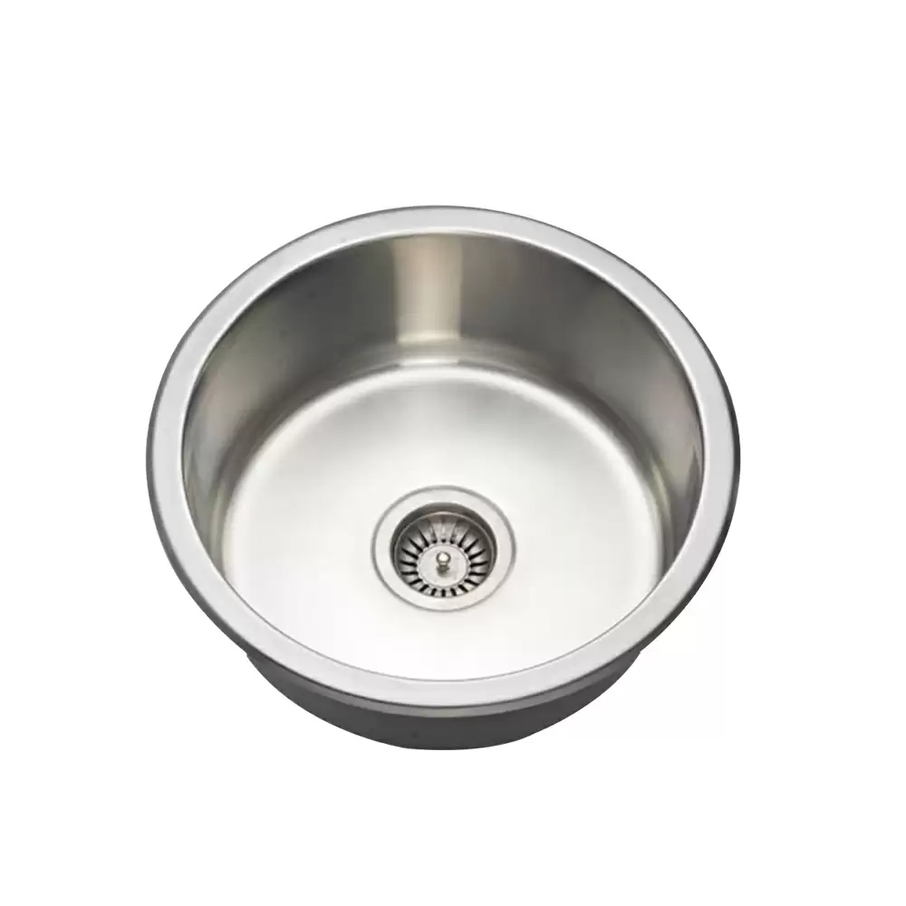 Jayna Spartan Pressed Stainless Steel Single Bowl Kitchen Sink with Waste Coupling - Matt (398 x 180) mm 