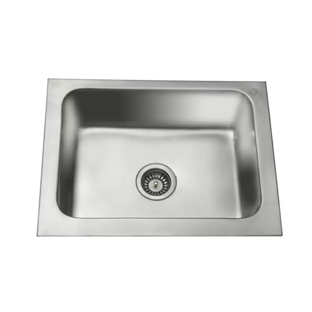 Jayna Galaxy Single Pressed Stainless Steel Single Bowl Kitchen Sink with Waste Coupling - Matt (20 x 16 x 9) inches 