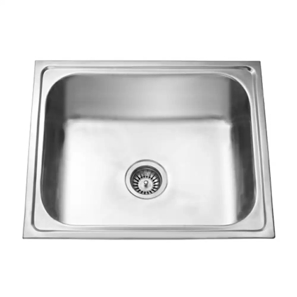 Jayna Galaxy Single Pressed Stainless Steel Single Bowl Kitchen Sink with Waste Coupling - Matt (21 x 17 x 8) inches 