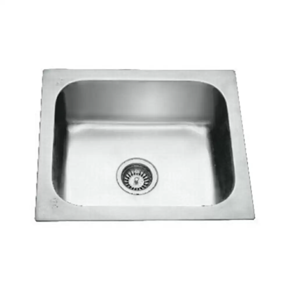 Jayna Galaxy Single Pressed Stainless Steel Single Bowl Kitchen Sink with Waste Coupling - Matt (18 x 16 x 8) inches 