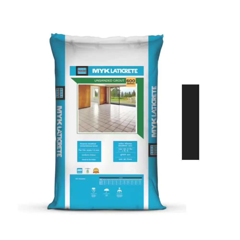 MYK Laticrete 600 Cementitious Tile Grout (Midnight Black) - 1 Kg