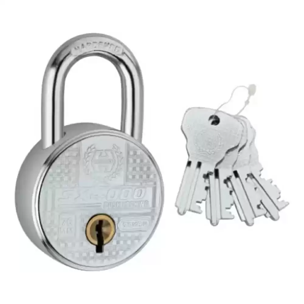 Harrison SX-4000 9 Levers Padlock with 4 Keys -70 mm (Satin Nickle)