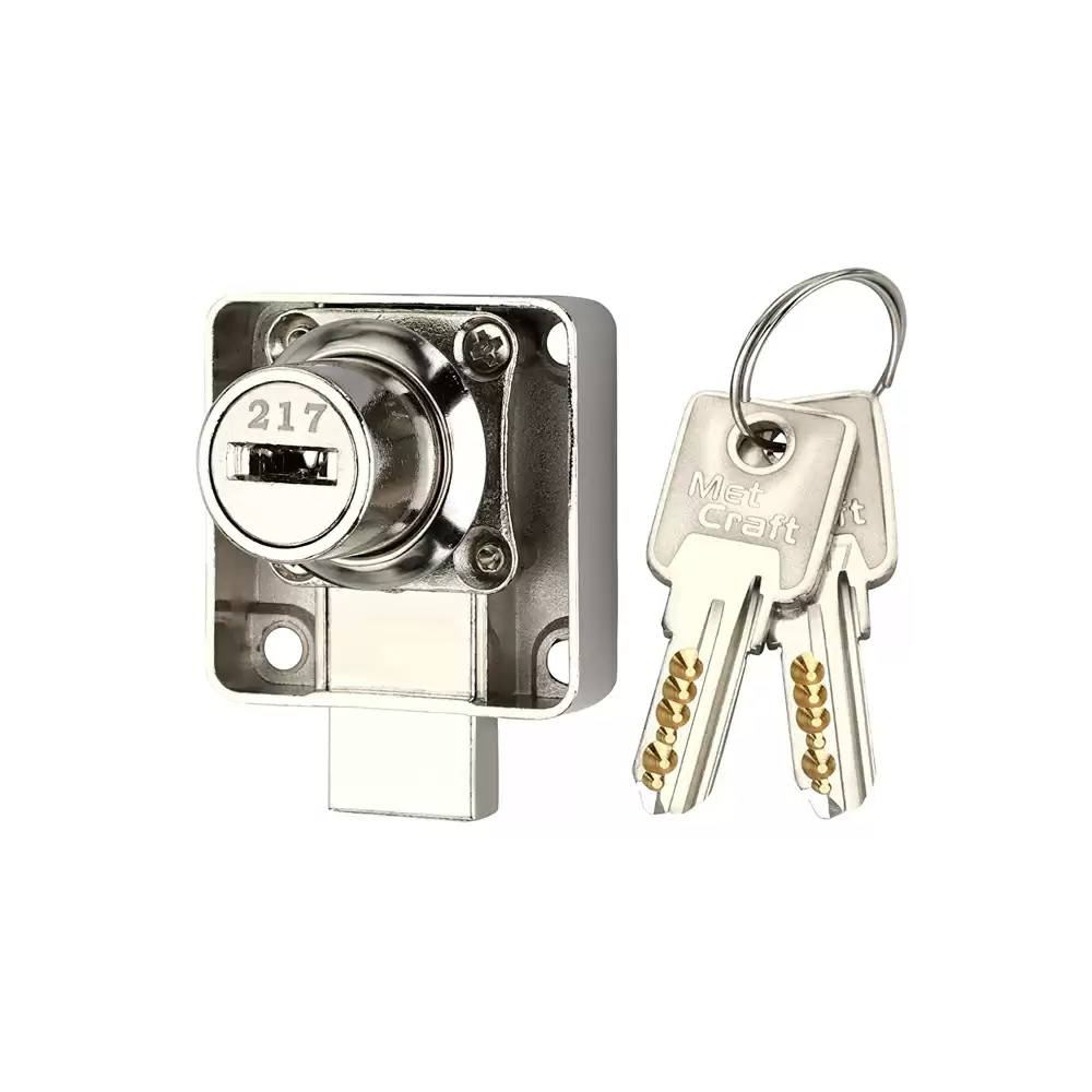 Met Craft Zinc Dimple Multipurpose Lock With 2 Dimple Key (Chrome) - (MCAH-006)