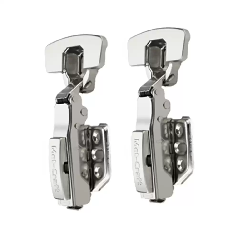 Met Craft Stainless Steel Pluton Heavy Soft Close Hydraullic Concealed Hinges 8 Degree Crank ( Silver)