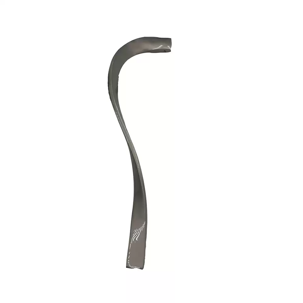 AceLine Curve Solid Brass Pull Handle Length (Center To Center) 305 mm For Left Side Opening Door Finish Dull Nickel Brushed