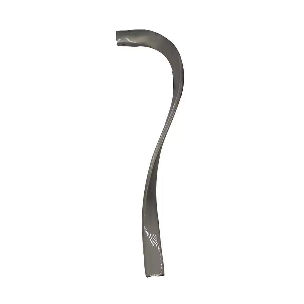 AceLine Curve Solid Brass Pull Handle Length (Center To Center) 305 mm For Right Side Opening Door Finish Dull Nickel Brushed