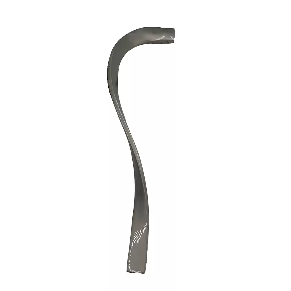 AceLine Curve Solid Brass Pull Handle Length (Center To Center) 457 mm For Left Side Opening Door Finish Dull Nickel Brushed