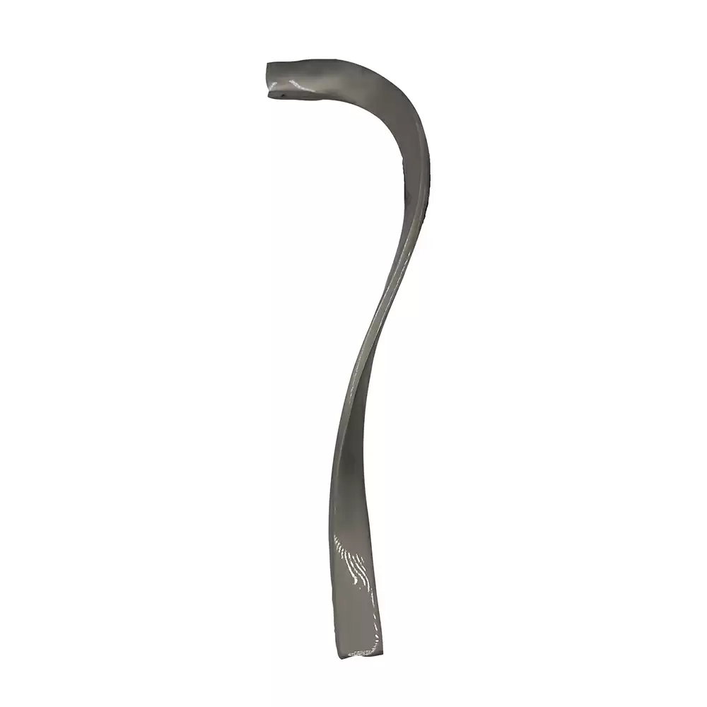 AceLine Curve Solid Brass Pull Handle Length (Center To Center) 457 mm For Right Side Opening Door Finish Dull Nickel Brushed