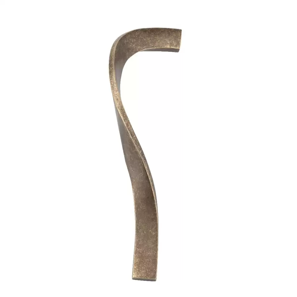 AceLine Curve Solid Brass Pull Handle Length (Center To Center) 457 mm For Right Side Opening Door Finish Antique Brass Stress Relived