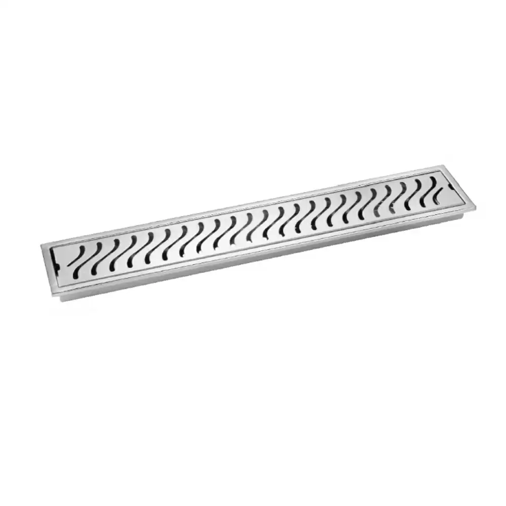 Volga Stainless Steel Shower Floor Drainer (18 x 4) Inch Chrome