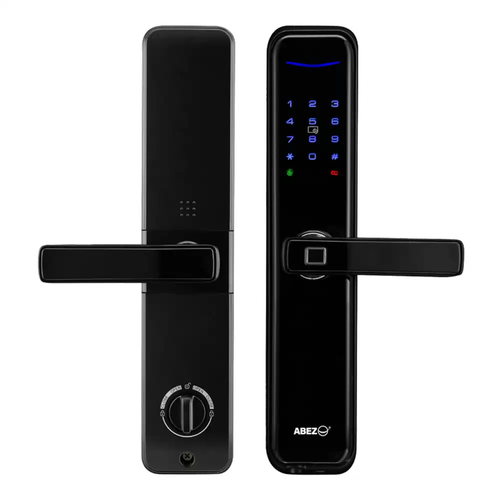 ABEZ AM30i Mortise Smart Door Lock for Home With RFID, Pin, Code, Key, Wi-Fi & Fingerprint Access, Black (1 Year Warranty)