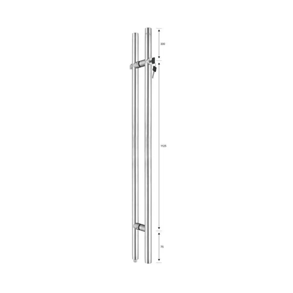 Core CGHL-55 Stainless Steel Door Pull Handle With Lock (35 x 1500) mm