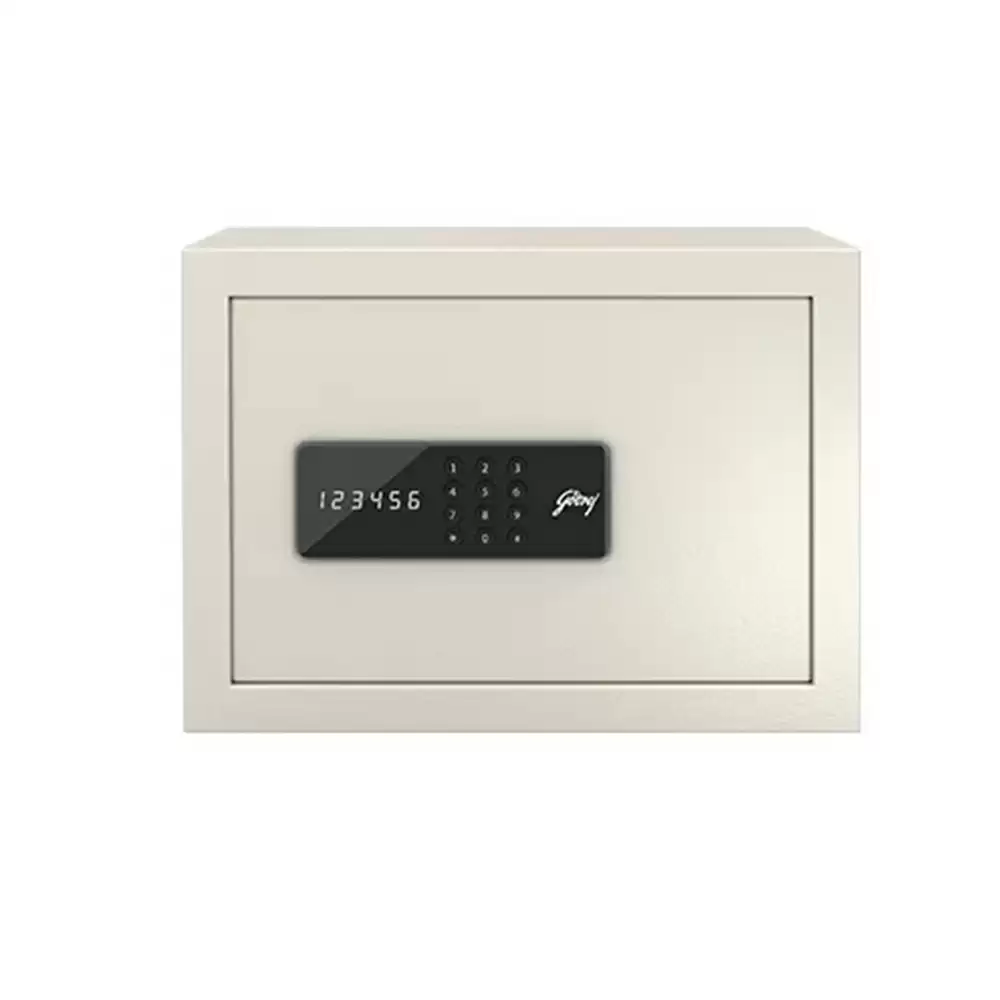 Godrej NX Pro Digital (15 Litre) Electronic Safe Locker For Home & Office With Pin Code & Key Access, Ivory - 9 Kg (1 Year Warranty)