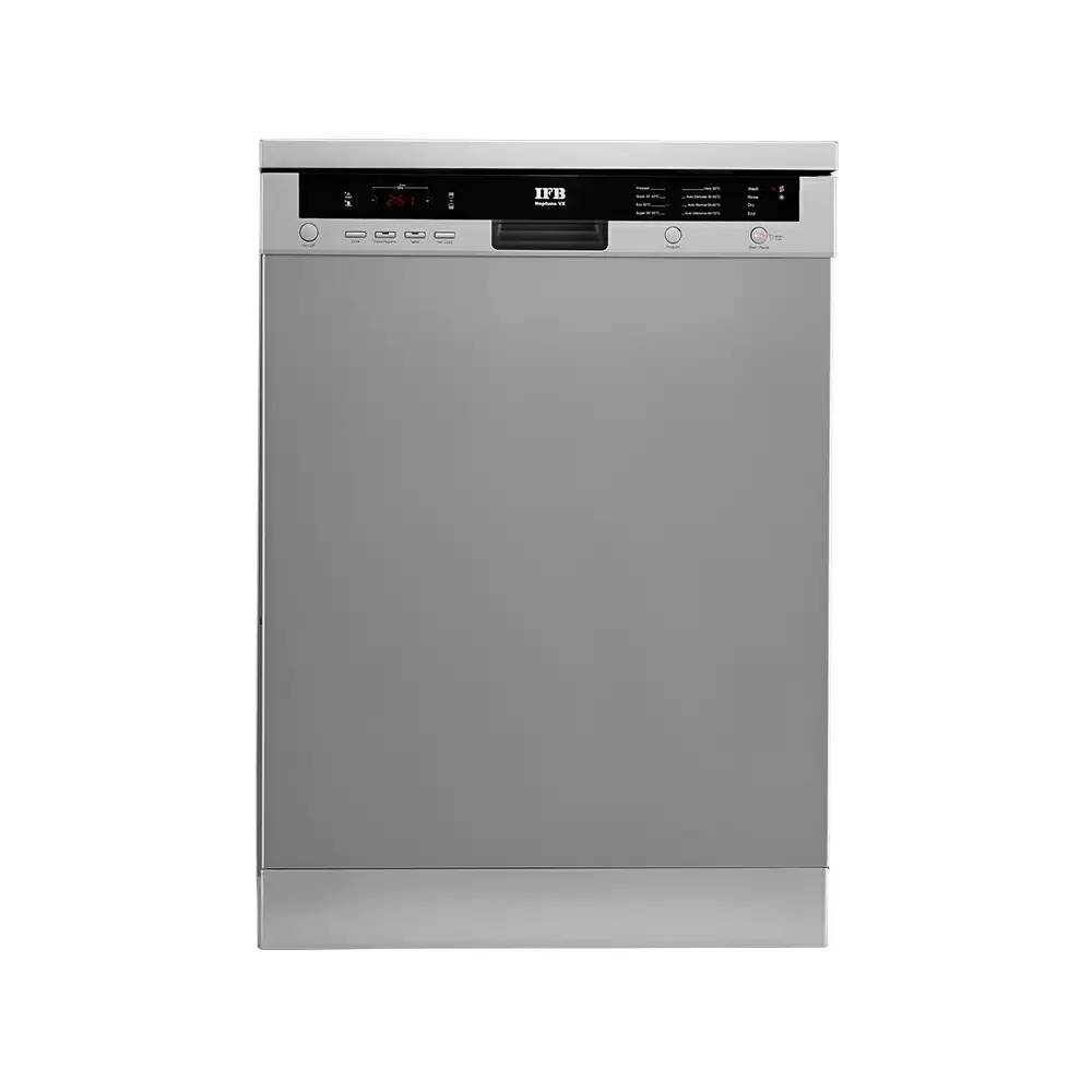 IFB Neptune VX Free Standing Dishwasher 12 Place Setting - Dark Silver