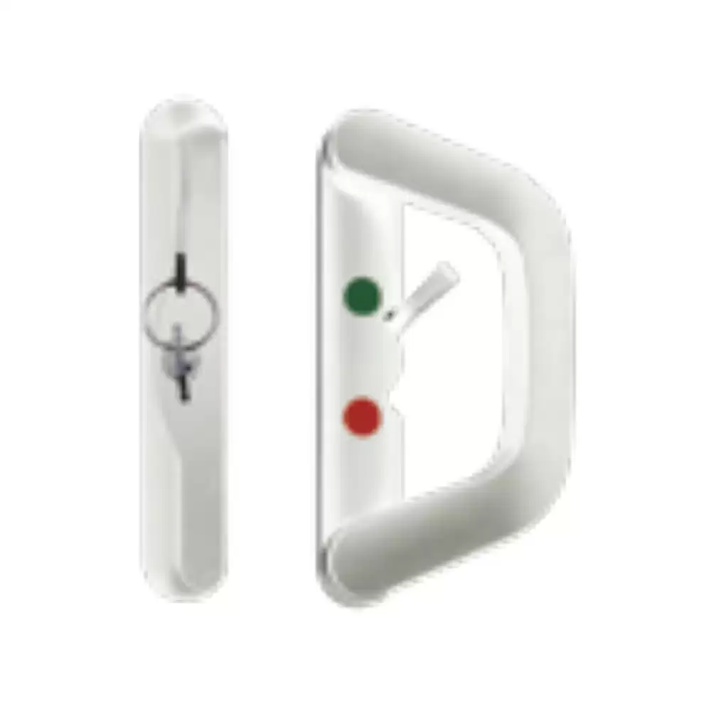 Pego Aluminium Sliding D Handle with Dummy Handle, White