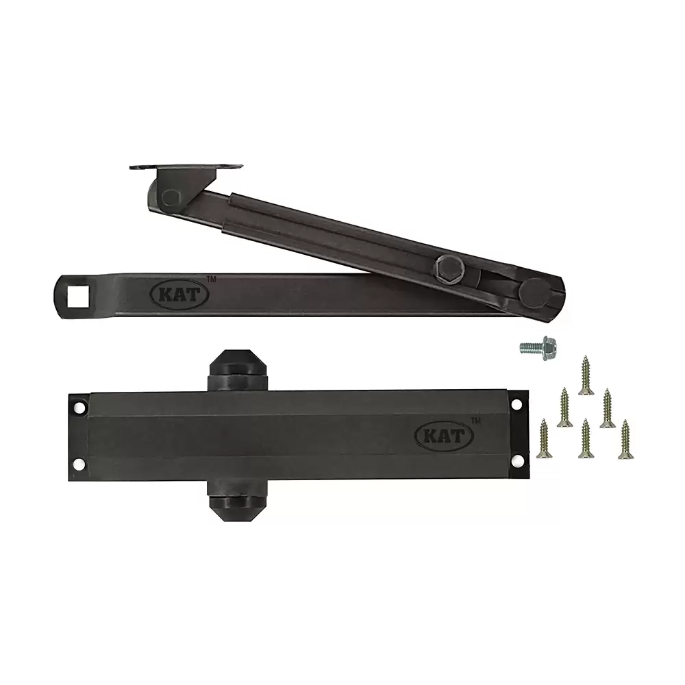 KAT KDC - 100 Regular Scissor Arm Overhead Door Closer For 1100 mm Door Width - 85 Kg (Matt Black Finish)