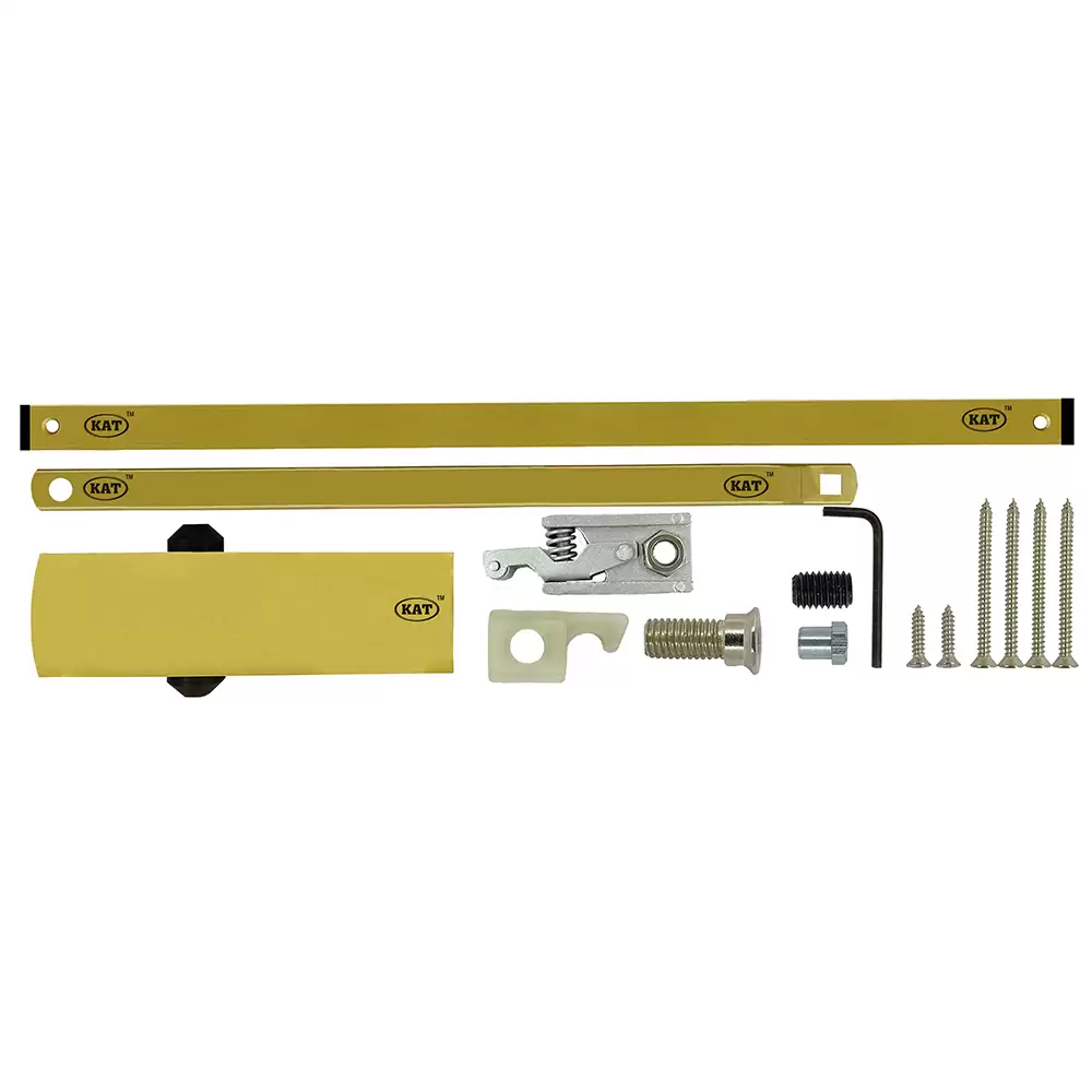 KAT KDC - 200 Universal Hold Open Pelmet Arm Concealed Door Closer For 1250 mm Door Width - 100 Kg (Gold Finish)