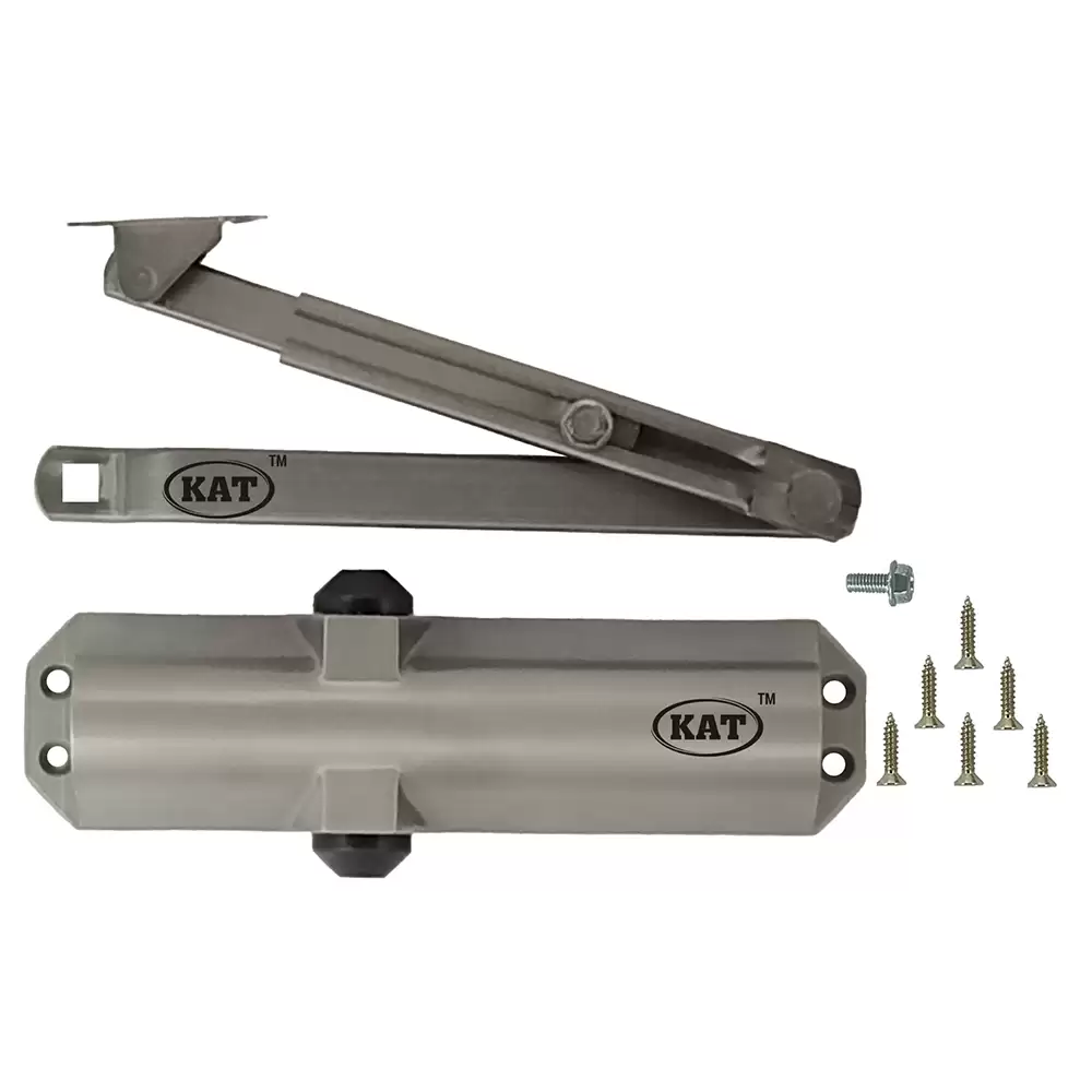 KAT KDC - 600 - Zop Heavy Duty Scissor Arm Overhead Door Closer 1400 mm Door Width -  120 Kg (Carbon Black Finish)