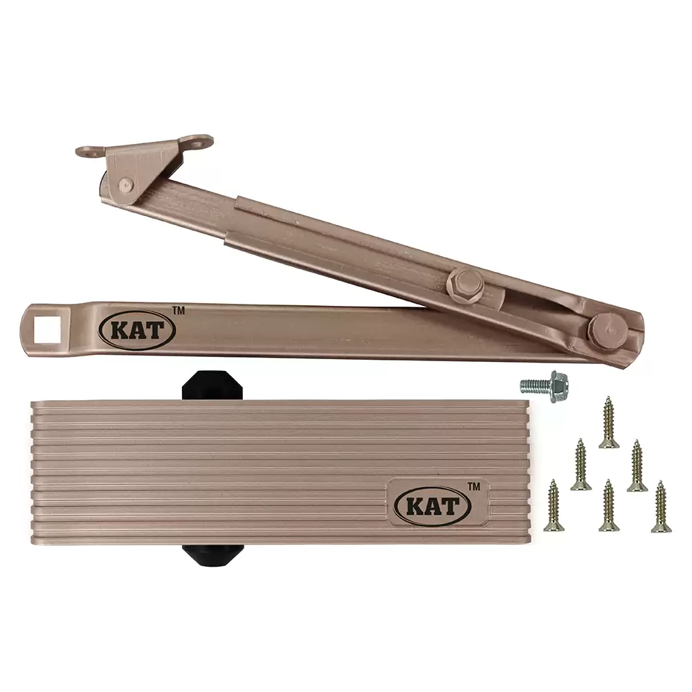 KAT KDC - 700 - Palmet Lineatd Overhead Door Closer For 1250 mm Door Width - 100 Kg (Rose Gold Finish)