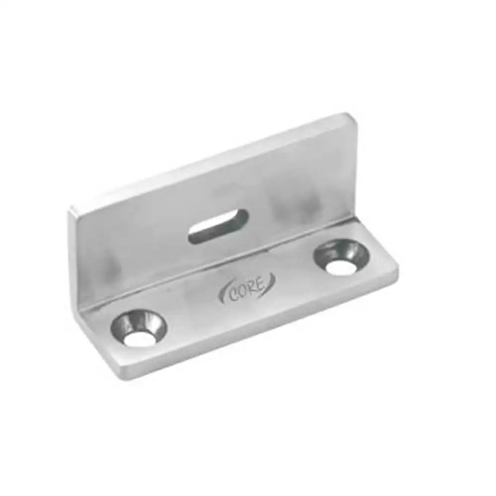 Core Wall to Glass Track Connector - L Clamp, Glossy