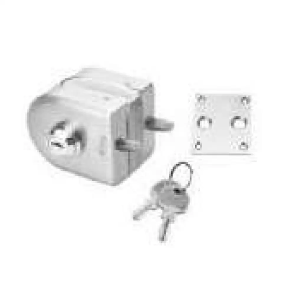 Core Pin Type Stainless Steel Wall to Glass Door Lock (Key Knob) Without Cutout - CWCL-10