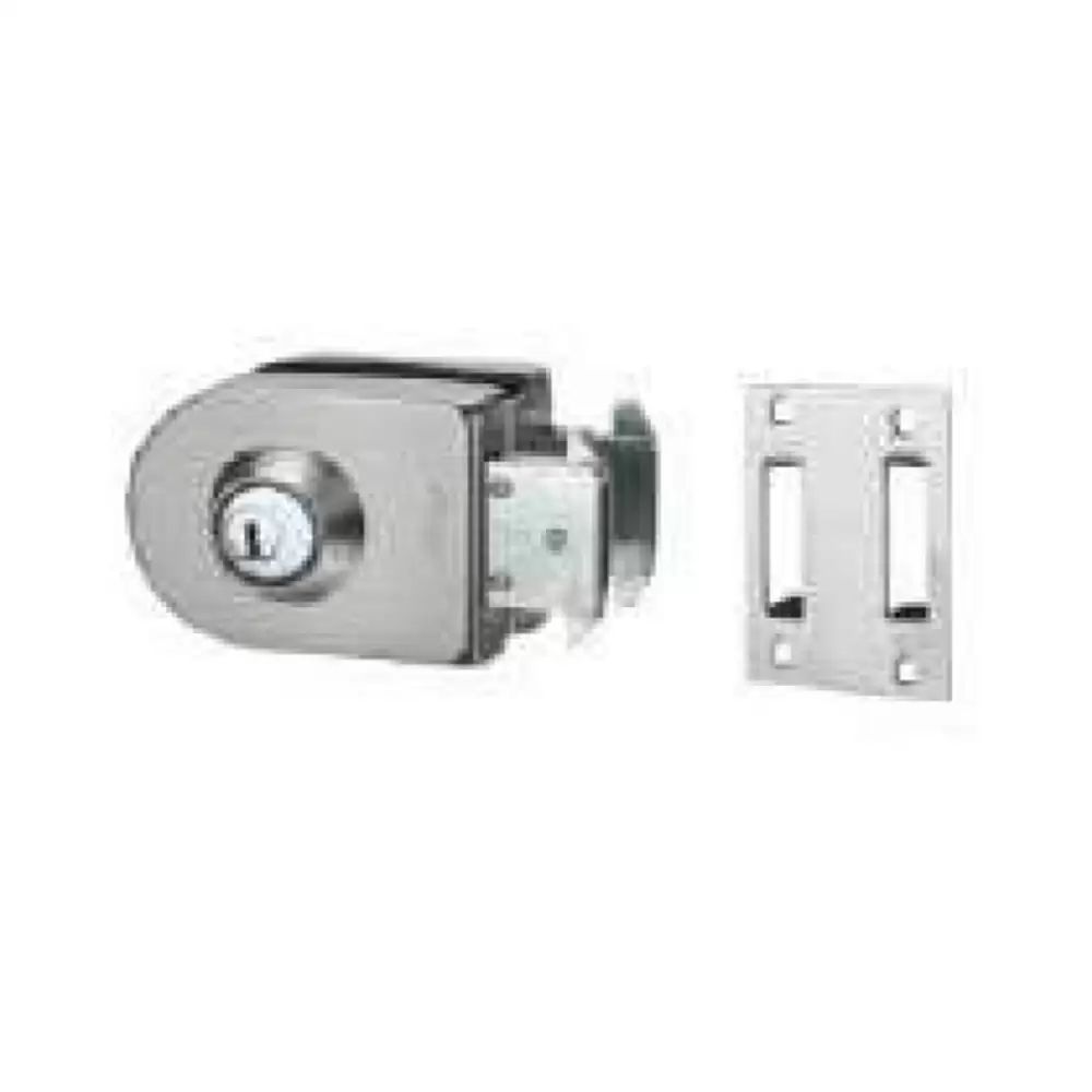 Core Stainless Steel Wall to Glass Door Lock (Key and Knob) Without Cutout - CWCL-6