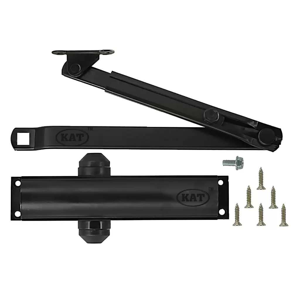 KAT KDC - ECO Scissor Arm Overhead Door Closer For 950 mm Door Width - 60 Kg (Matt Black Finish)