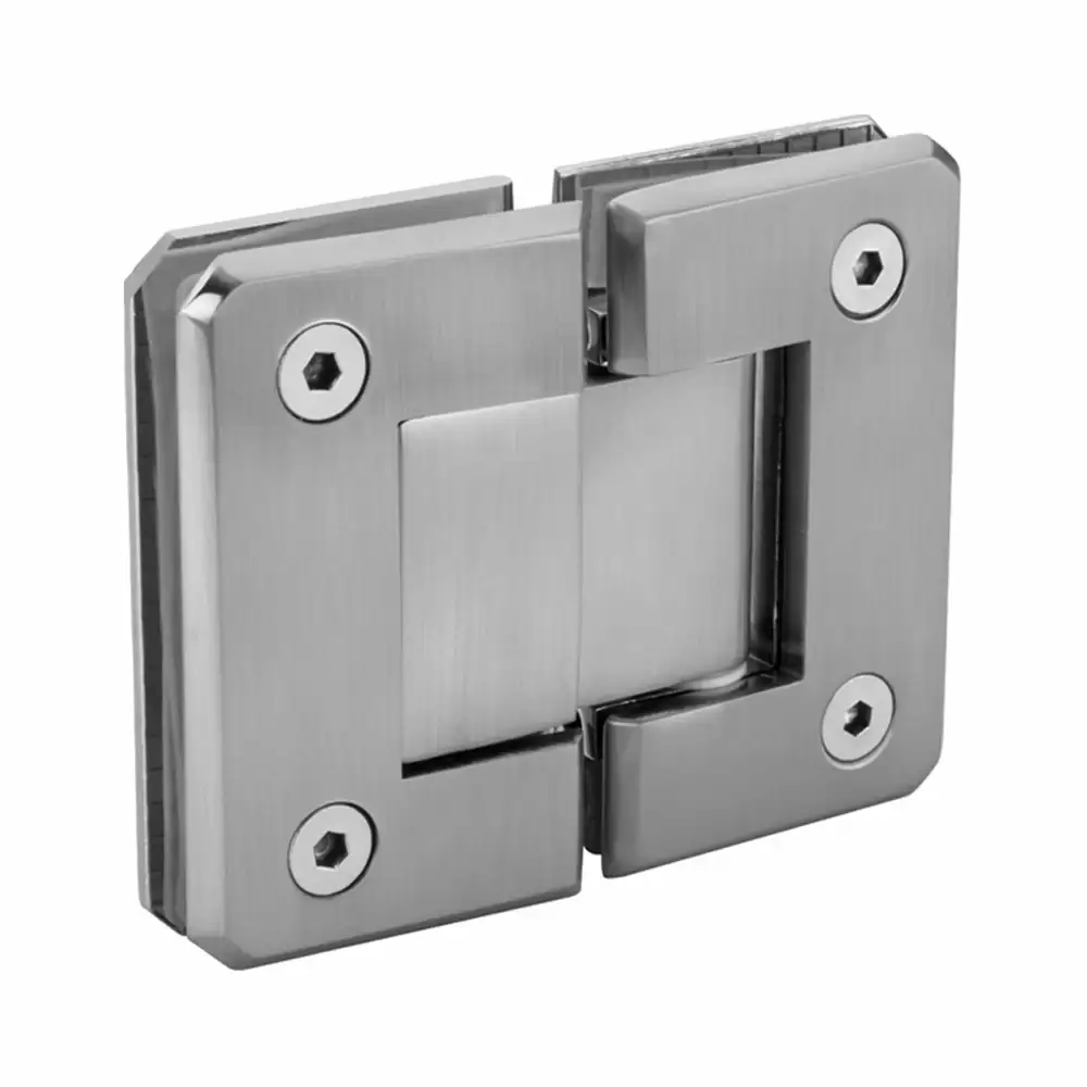 Taiton TSH-2 SS 304 Glass to Glass 180° Shower Hinges - Satin Stainless Steel